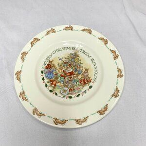 Royal Doulton Bunnykins Merry Christmas Plate English Fine Bone China Holiday